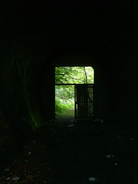 inside the Peebles railway tunnel