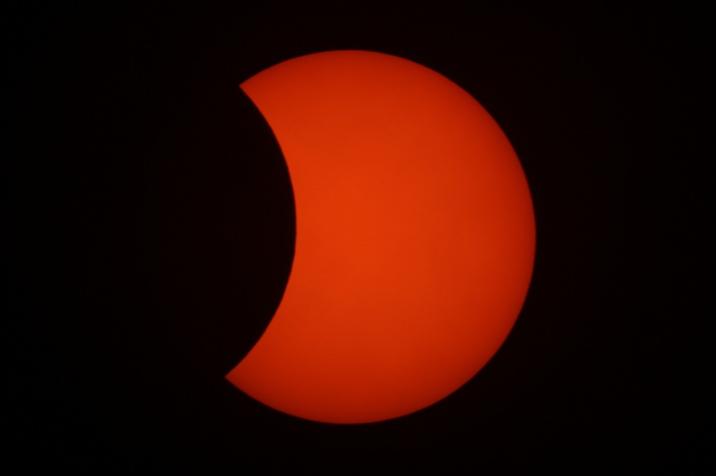 The moon eclipsing the sun captured on our live feed from our Acre Rd Observatory