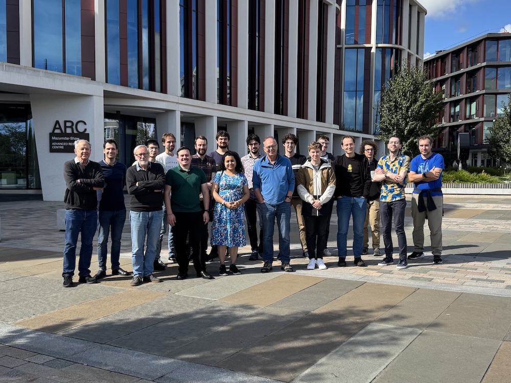 Group photo of NLTE workshop standing outside the ARC